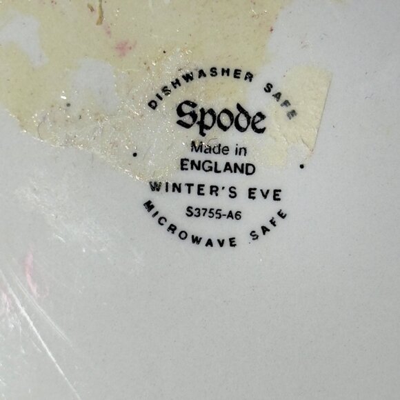 Spode Winters Eve Blue & White 9" Round Camilla Individual Pasta Bowls - Picture 10 of 11